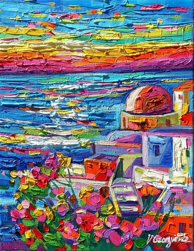 Colorful Santorini Vanya Georgieva