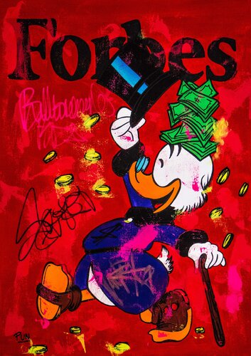 Scrooge McDuck literally thinking about money Forbes Magazine Carlos Pun