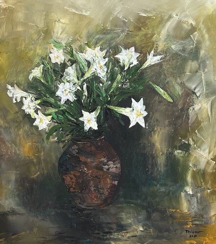 Lilies in the morning mist Trong Thuong Tran