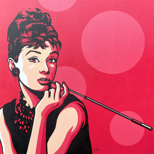 Audrey Hepburn on Hot Pink Jamie Lee