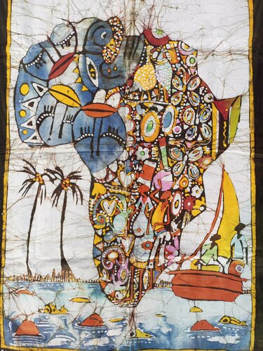 Map of Africa art, Interior designers artwork, Summer artwork,  Afrikanische kunst Jafeth Moiane