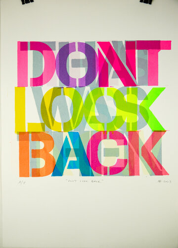 Don't Look Back (screen print) Niki Hare