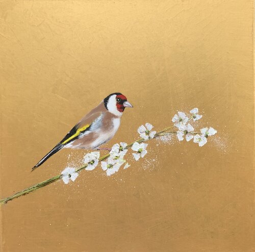 Goldfinch on Cherry Blossom Laure Bury