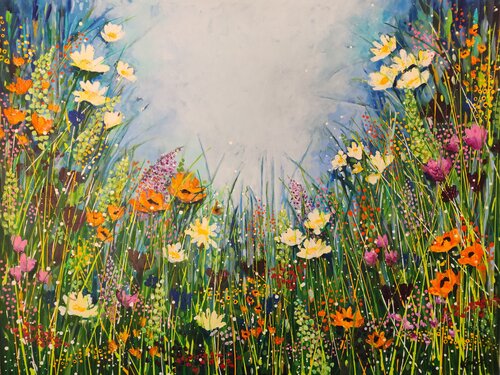 ENCHANTED - In the flower fields of Dreams Karnish Art