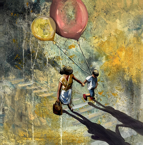 Mother. Child. Balloons Maria Kireev