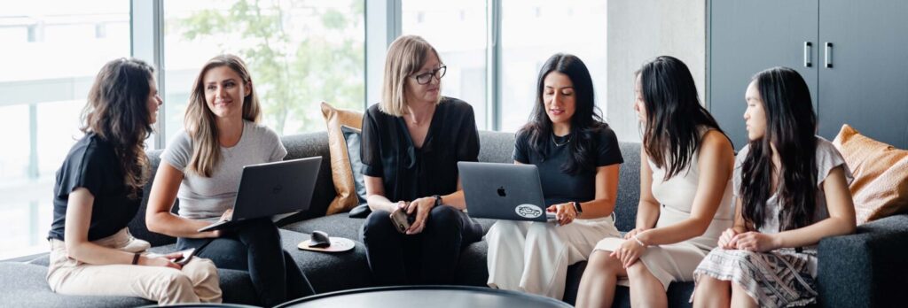 Women meeting around a table