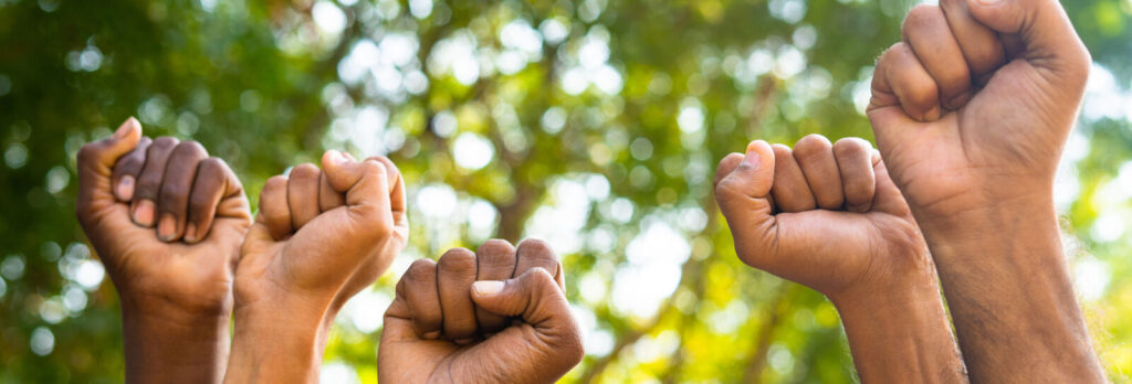 hands raised