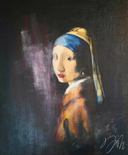Girl with a pearl earring contemporary Tomoya Nakano